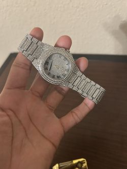 Diamond Watch Sterling Silver Mosinitate