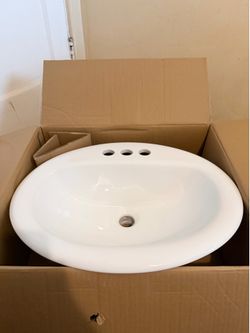 Glacier Bay Oval Sink (20”x17”) – Brand New w/ Box