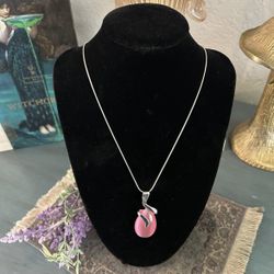 💕CHRISTOPHER BANKS • Pink Pear Drop Pendant Necklace 