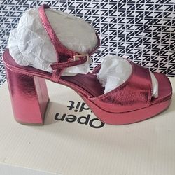 Open Edit Pink Metallic Woman's 8