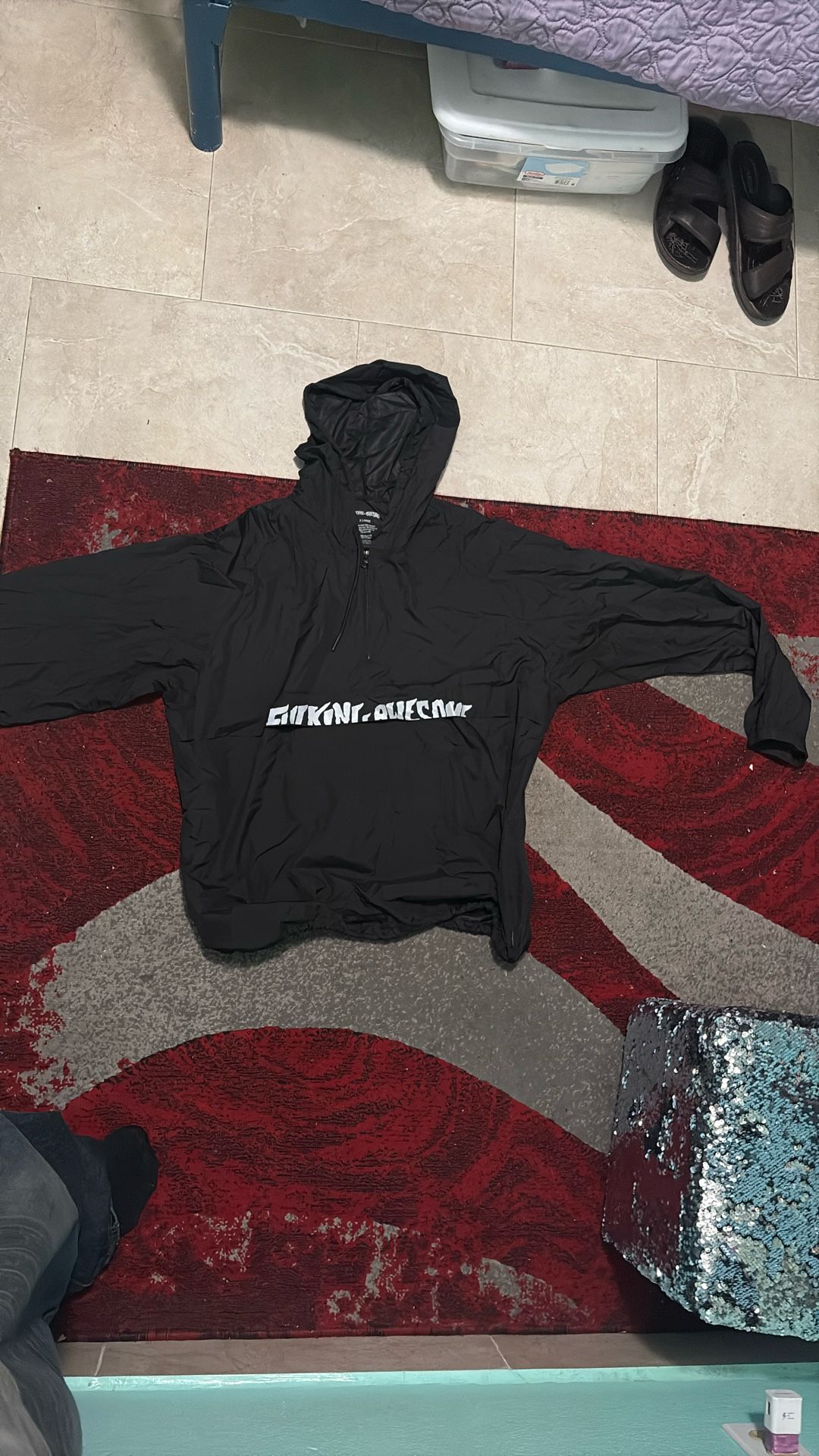 FA cut off logo anorak pulloverÂ