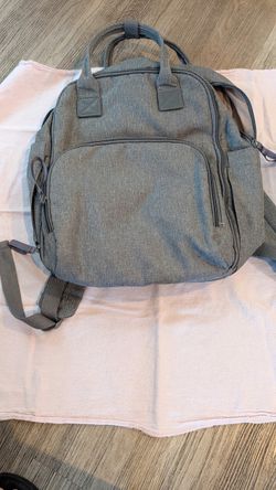 Gray Diaper Bag Backpack