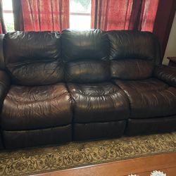 Loveseat and Dual Recliner Couch