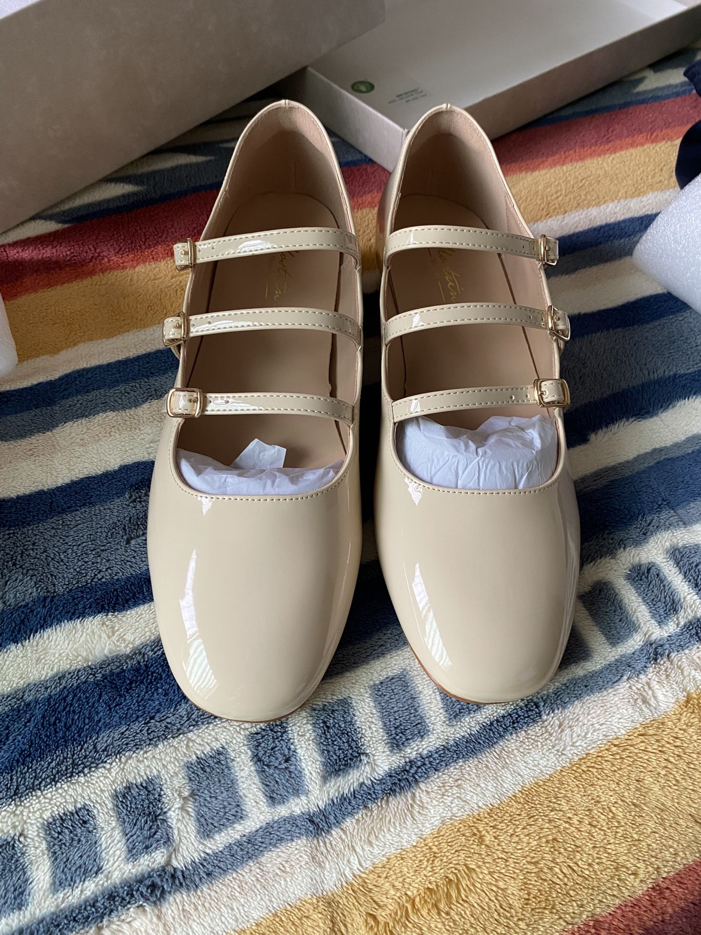 SIZE 9 Mostrin Mary Jane Shoes Women Chunky Low Heels Round Toe Pumps for Women Adjustable Buckle Strap Dance Shoes Work Office Party Dress Shoes