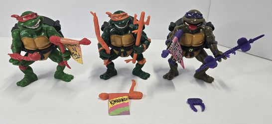Vintage 1991  TMNT Teenage Mutant Ninja Turtles Talkin' Turtles