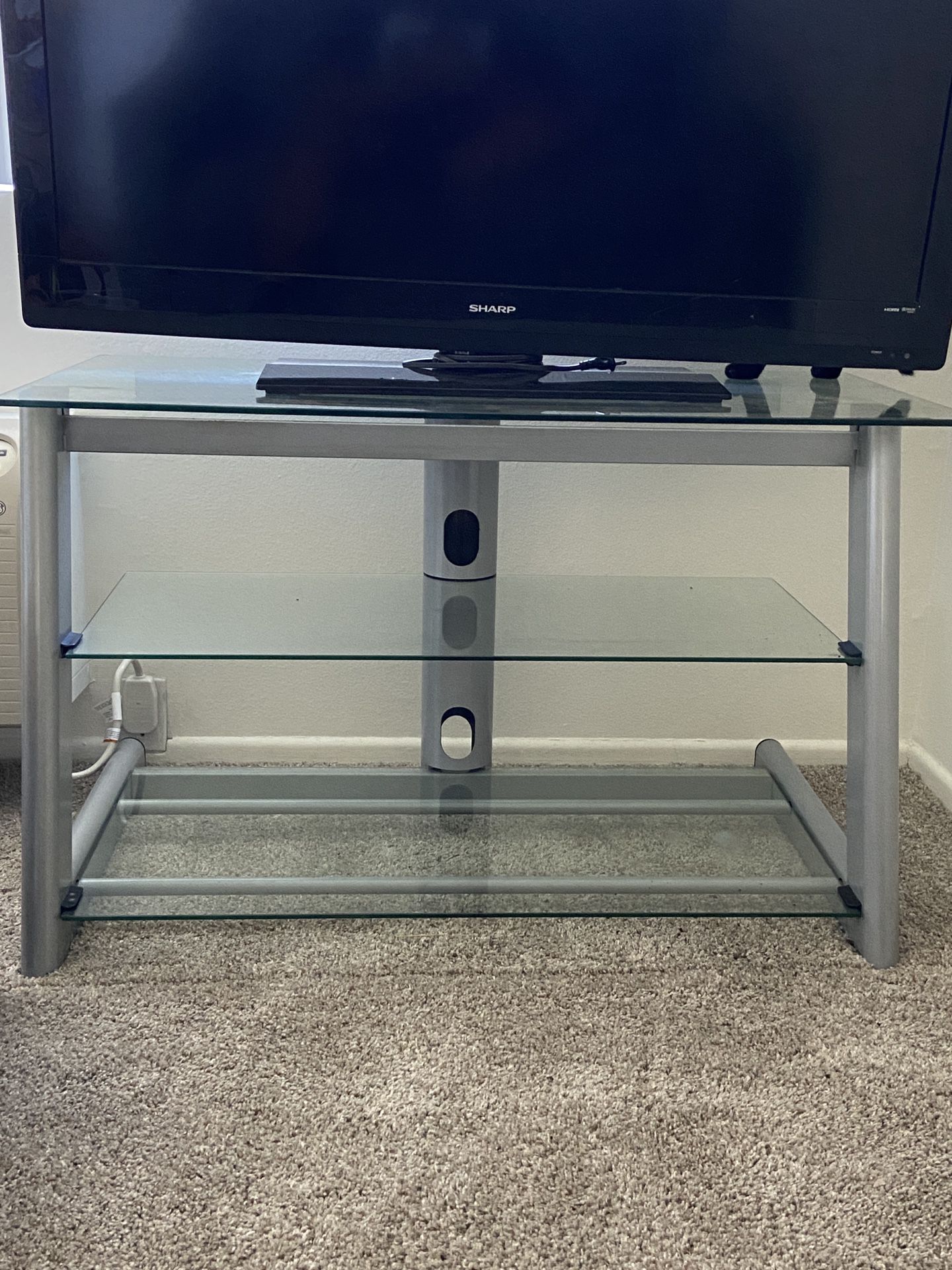 Glass TV Stand (TV not included)