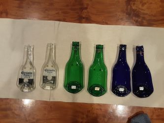 Melted beer bottles