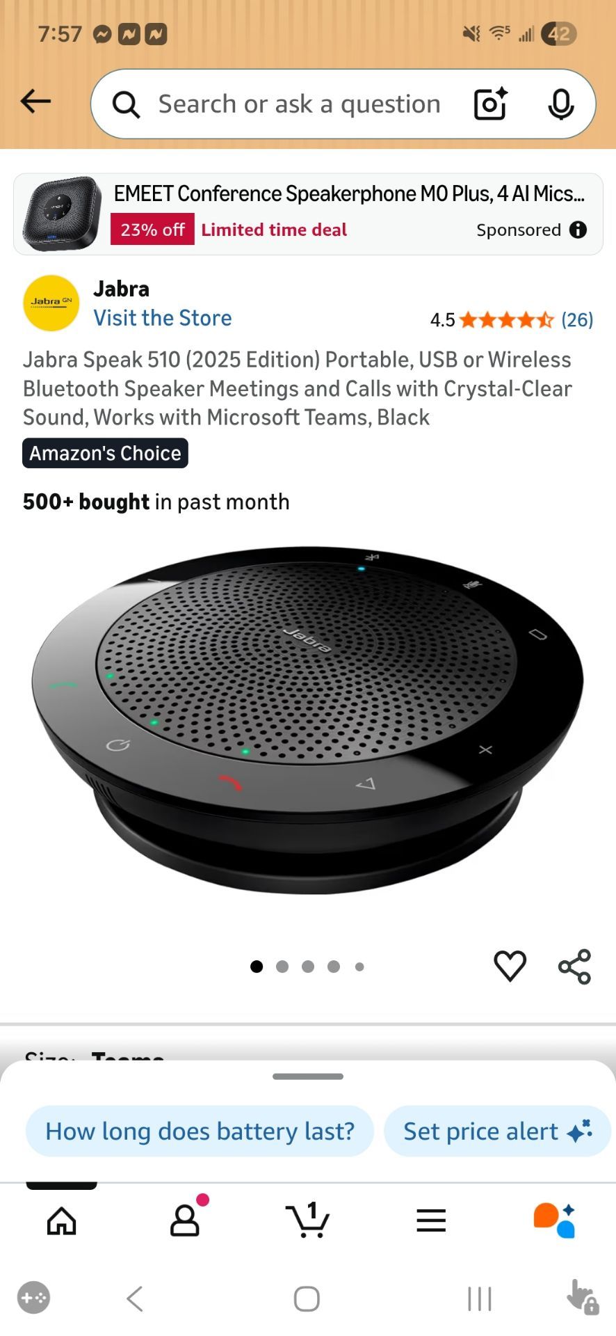 Jabra 510 speaker