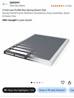 Qeromy 3 Inch Low Profile Queen Size Box Spring