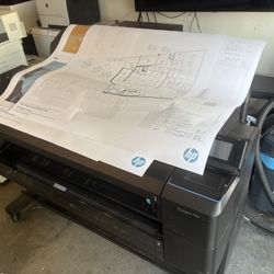 Hp Design Jet T930 Wide Format Printer:36inch Color And Black And White