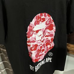 Black/pink Bape shirt