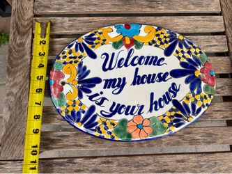 Beautiful Mexican Talavera Style Decorative Wall Plaque Collection – Entire Lot Included