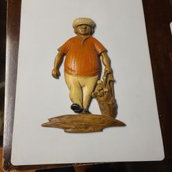 Vintage 1967 Men's GOLFERS SEXTON 1967 Metal Wall Hangings GOLF Made in USA

