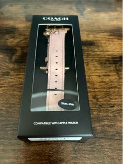 Coach Apple Watch Band - Pink leather