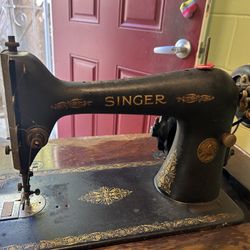Antique Singer Collapsible Seeing Side Table