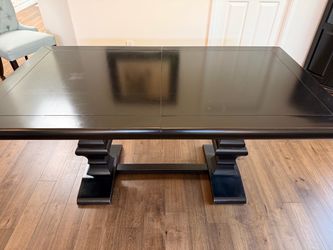 Black Wood Extendable Dining Table by Ballard Designs