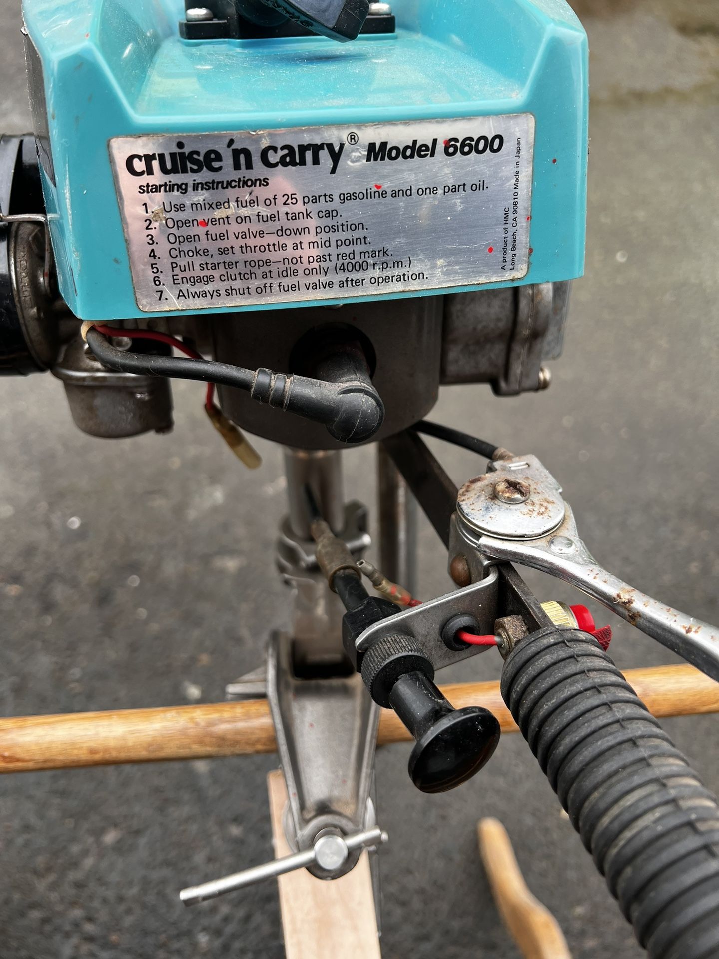 Cruise N’ Carry Model 6600 Outboard Boat Motor 