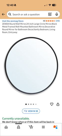 24 Inch Round Mirror