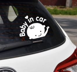 Baby In Car Decal