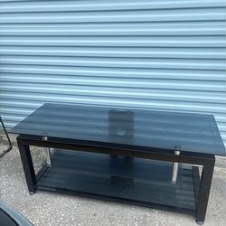 Black TV stand
