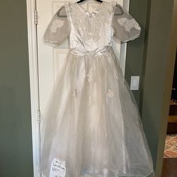 Size 10 Satin and Tulle Flower Girl Dress