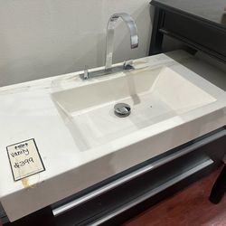 Floating bathroom  vanity & sink 36” with faucet.