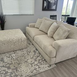 Couch In Great Condition With Ottoman 