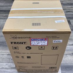 Seasons Energy Star 2.7 Cu. Ft 18” Compact All Fridge Refrigerator Black Brand New 