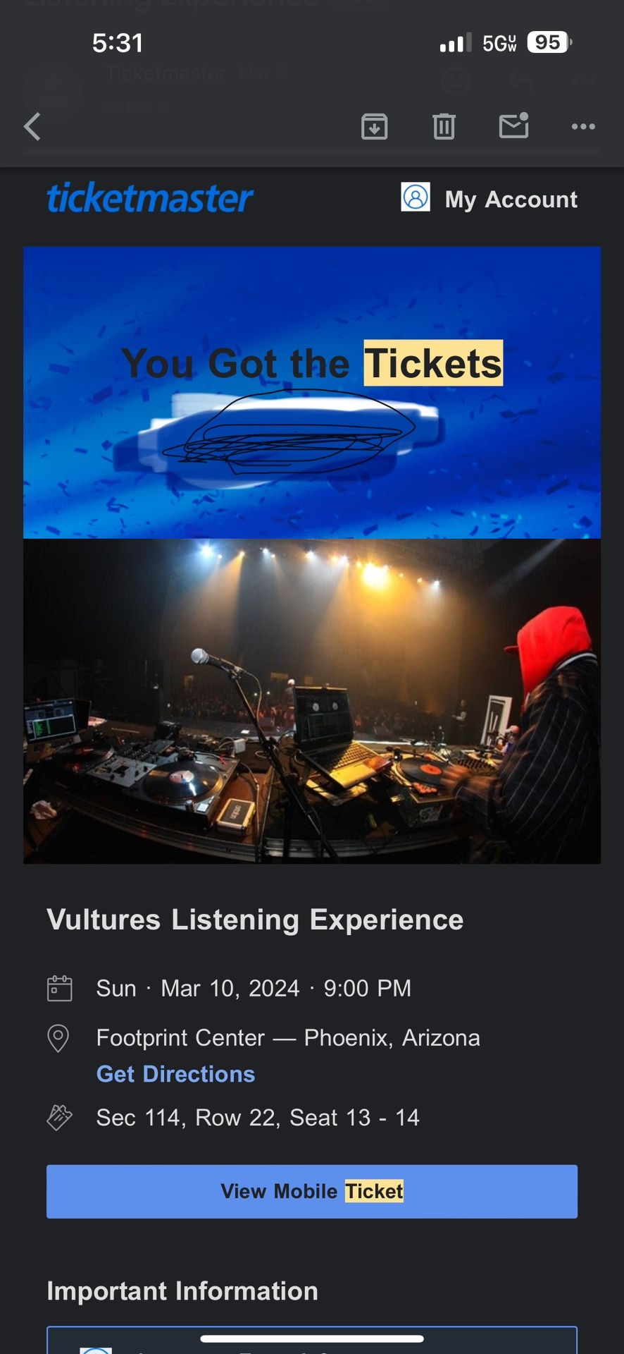 Vultures listening Experience