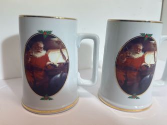 Vintage 1996 Coca Cola Santa Mugs