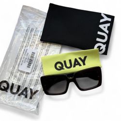 Quay Australia Total Vibe Square Sunglasses in Brown / Brown  NWT