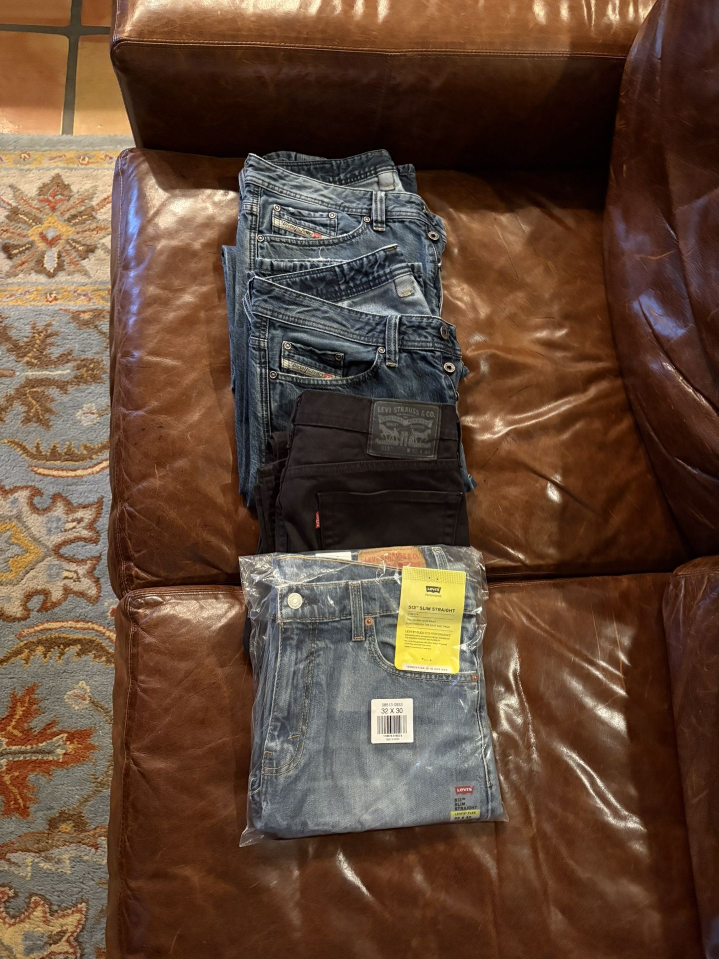 Men’s Jeans Diesel And Levi’s Size 32x30
