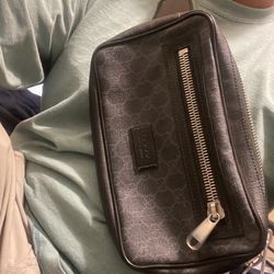 Gucci Black GG Messenger Bag