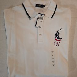 Ralph Lauren Polo Big Pony USA White Size 2XLT 
