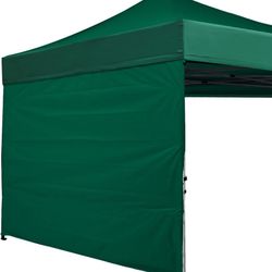 ABCCANOPY Instant Canopy SunWall 10x10 FT, 1 Pack Sidewall Only, No Frame or Top, Forest Green