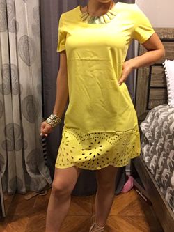 Yellow casual dress