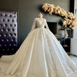 Princess Ball Gown Wedding Dress & Veil