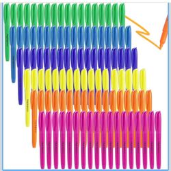 108 pack highlighters bulk，colorful transparent highlighter cases，multicolor highlighters，colored highlighter pens，multi color ，school, office.