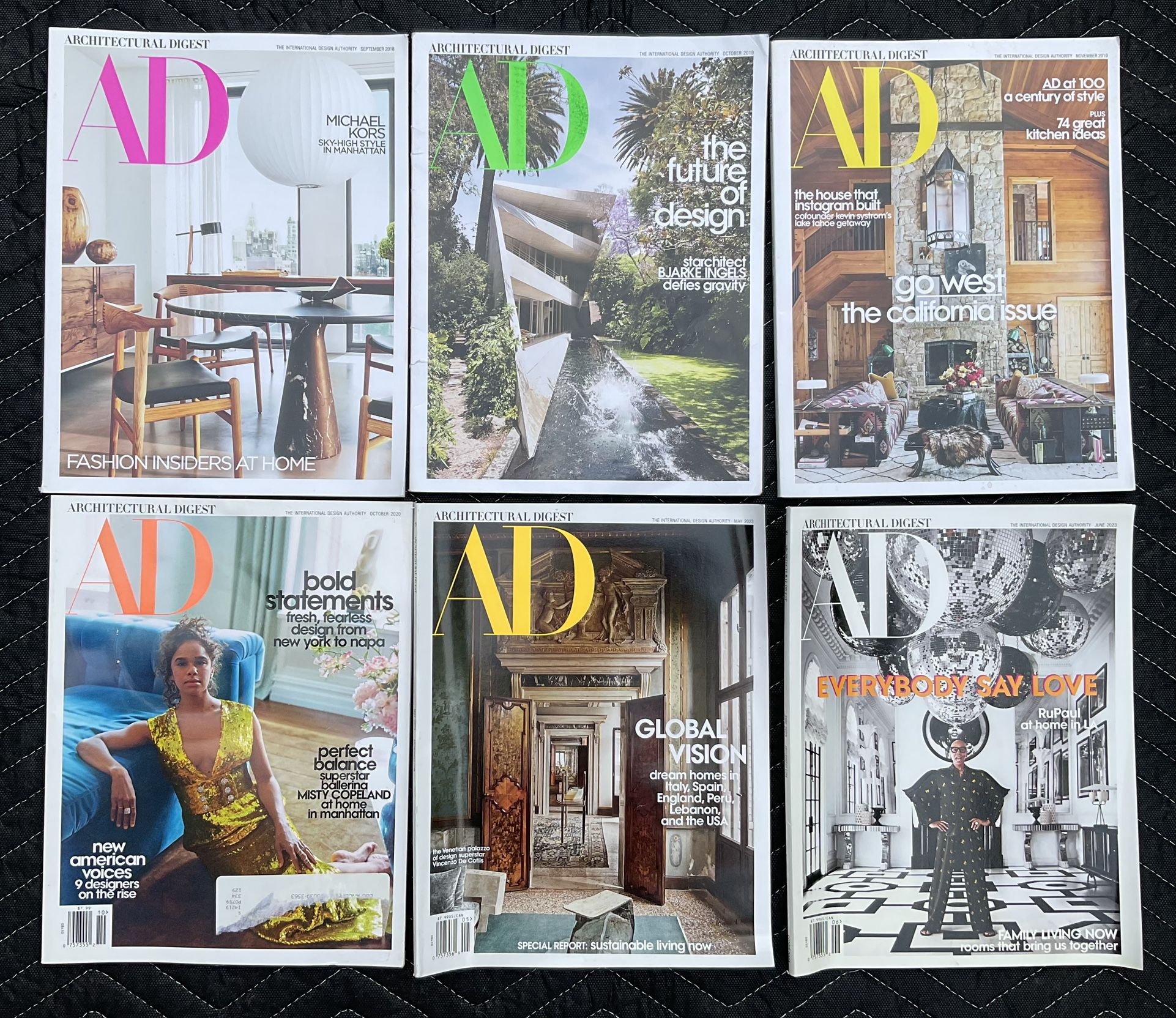 Architectural Digest Magazines Vintage Issues — Lot Of 12 — $20 Cash - $23 If Shipping 