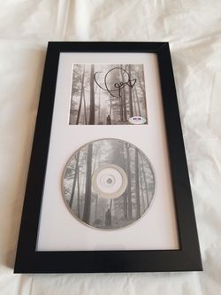 Taylor Swift Signed Folklore CD Cover w/ PSA COA Framed Autographed Music Album