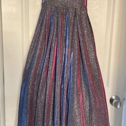 Glitter Purple Gown Dress