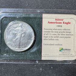 #103 1993 American Silver Eagle – 1 oz .999 Fine Silver 