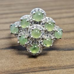 Natural Burmese Jadeite 925s Ring