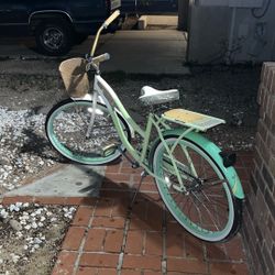 Green And White Bike Cruiser 