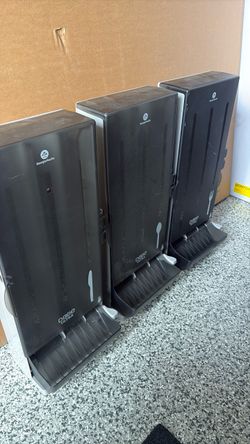 Plastic utensils dispensers.