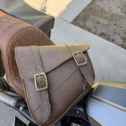 Willie & Max Swingarm/Saddle Bag Tan Motorcycle