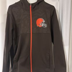 Cleveland Browns Hoodie Jacket Men’s Medium Full Zip Fanatics NFL
