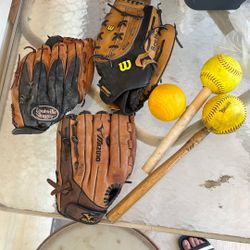 Soft Ball Gloves And Balls 