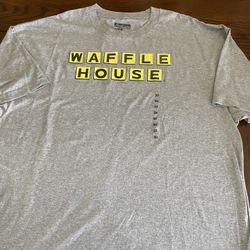 Waffle House Graphic Tee Shirt, Grey And Yellow, NWT, Size 