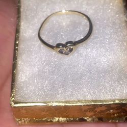 10K Gold Heart Ring Size 7